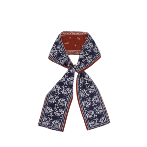 12 Momme Satin Long Silk Scarf Elegant Cloud Pattern 14.5x145cm