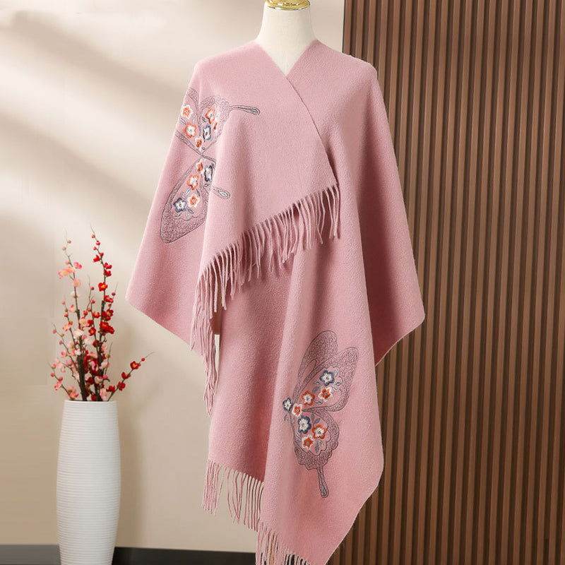 Handcrafted Su Embroidery Cashmere Scarf Luxury Gift Box 200x60cm - Image 2