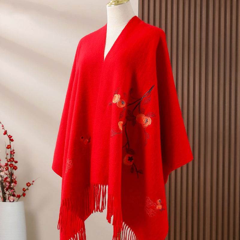 Handcrafted Su Embroidery Cashmere Scarf Luxury Gift Box 200x60cm - Image 4